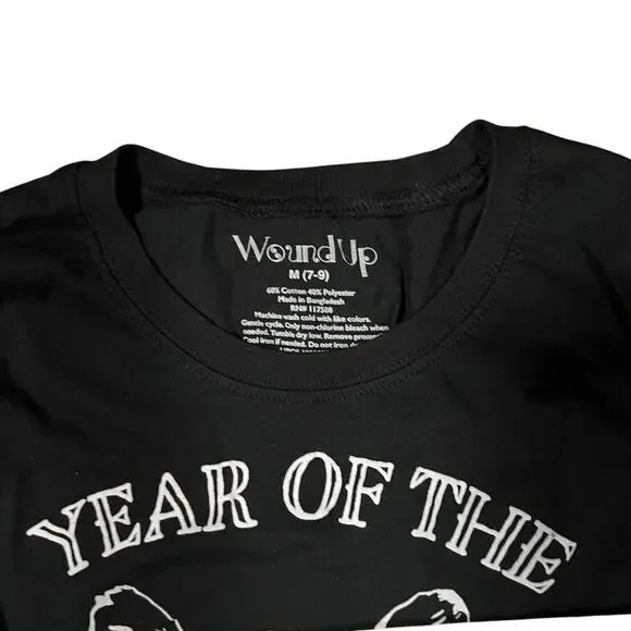 Wound Up M Year Of The Tiger Black Graphic Tee Lunar New Year Shirt - Picture 3 of 4